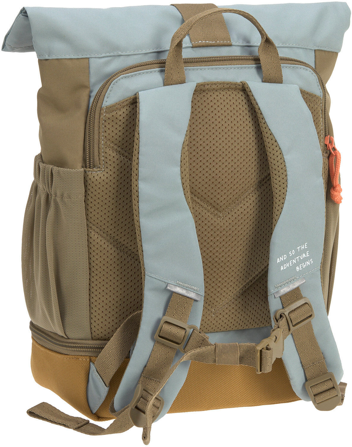 Kinderrucksack LÄSSIG "Nature, Mini Rolltop Backpack, Olive", Jungen, Gr. B/H/T: 23cm x 33cm x 11cm, grün (olive), Polyester, Rucksäcke Kinderrucksack, aus recycelten PET-Flaschen