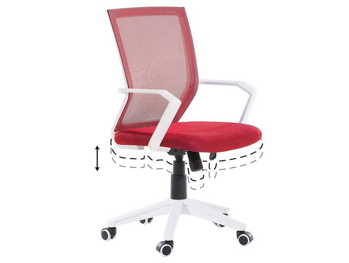 BELIANI Bürostuhl Rot höhenverstellbar mit Nylon Laufrollen Modernes Design