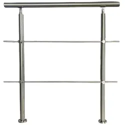 Prestige Home Living Outdoor Treppengeländer Set - ca. 100x 106,5 cm, Edelstahl inkl. 2 Querstreben und 2 Pfosten