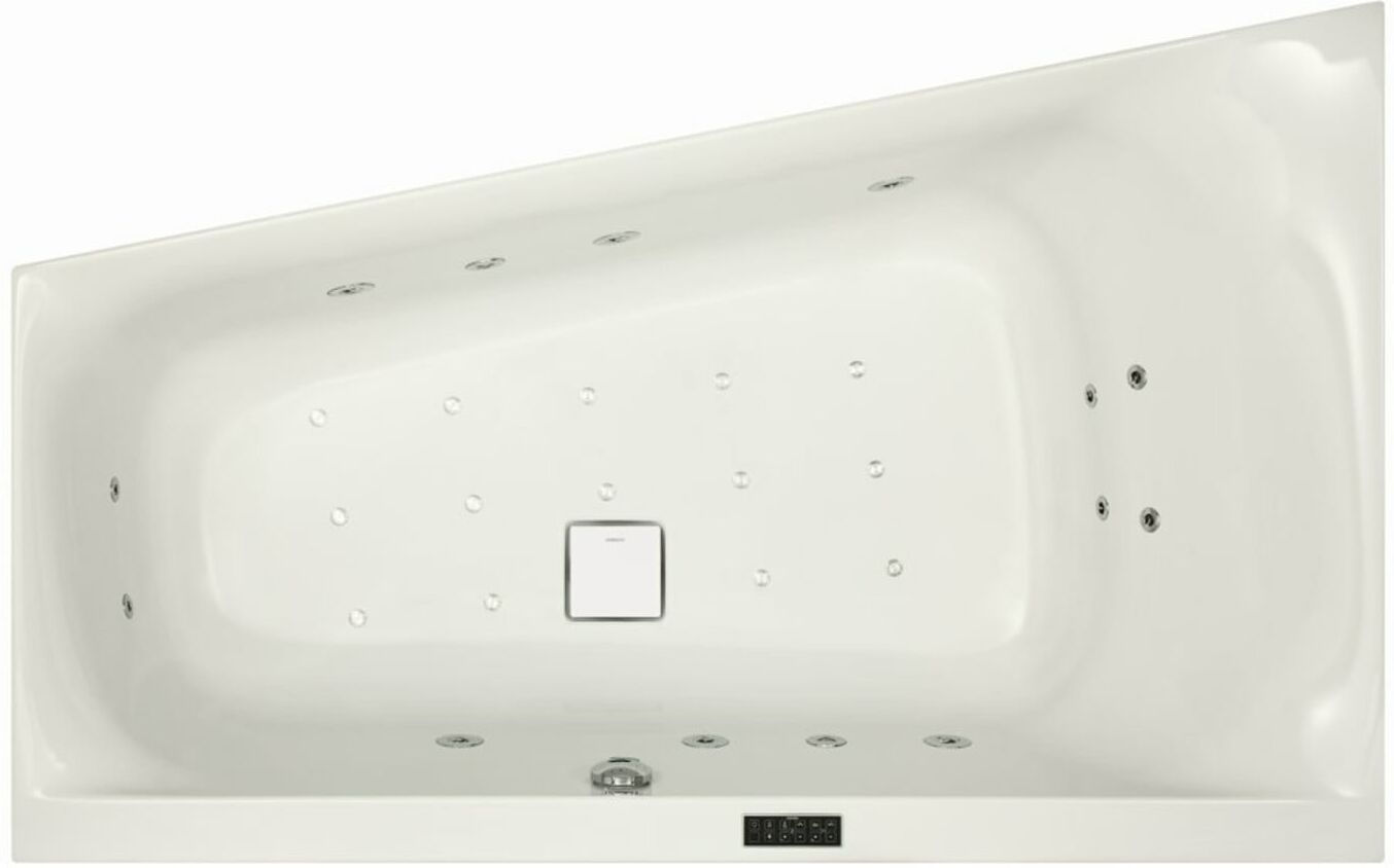 Hoesch Whirlpool iSensi Eck 1900x900 re. Reviva II, weiß/verchromt/Motor re. (3842E.010305001)