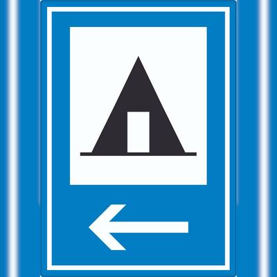HB-Druck Zeltplatz links Aufkleber A3 (297x420mm)