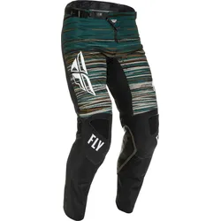 Fly Racing Kinetic Wave, Textilhose - Schwarz/Grün/Braun - 38