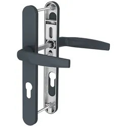 MS Beschläge Türdrücker 72mm Schmalrahmengarnitur Anthrazit Drücker/Drücker 71-86mm RAL7016
