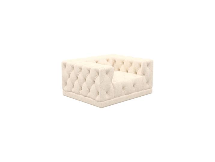 Design Loungesessel „Malika“ mit Strukturstoff-Bezug Strukturstoff Cream BLOOMINGLOFT Collection