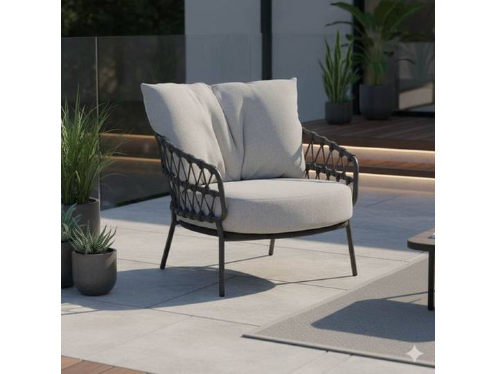 4Seasons Calpi Loungesessel Edelstahl/Rope