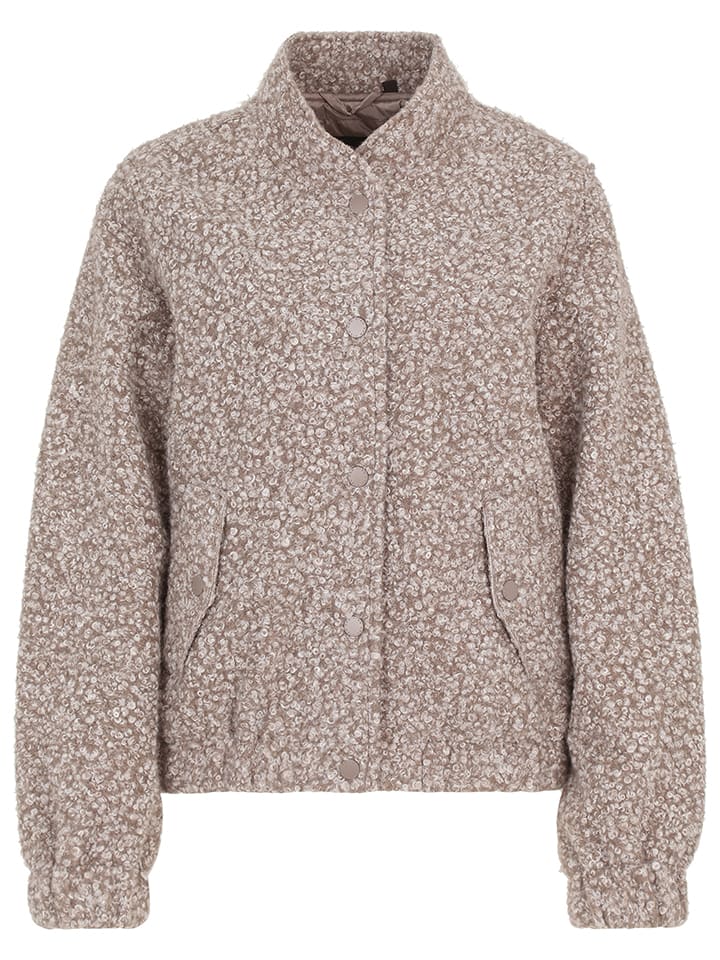 COVERED Übergangsjacke "Willow" in Beige/Grau - XL