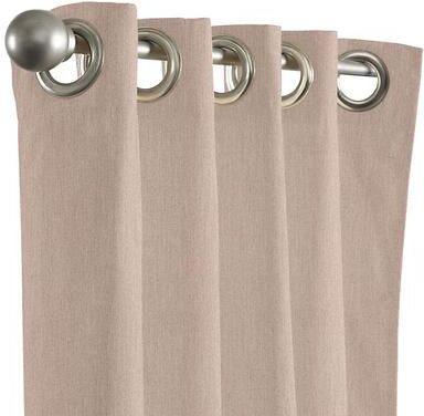 "Sunbrella Indoor/Outdoor Drapery Panel - Canvas Fawn Sunbrella, 50""W x 108""L - Ballard Designs"