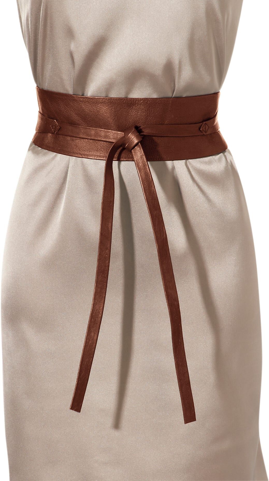 Taillengürtel HEINE, Damen, Gr. 40/42, braun (cognac), Gürtel Taillengürtel cognac 40/42