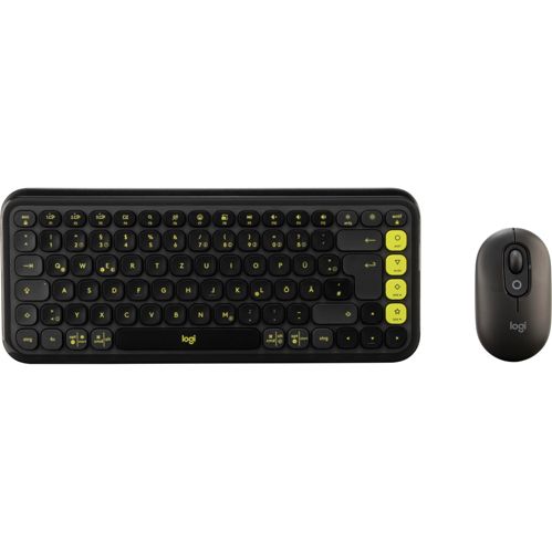 Logitech POP Icon Combo Wireless Tastatur-und-Maus-Set Grüngrau