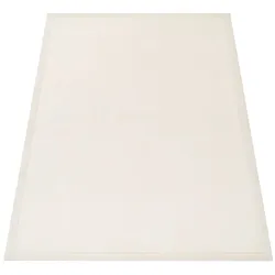 KADIMA DESIGN Hochflor Teppich waschmaschinenwaschbar Unifarben  Schlafzimmer schmutzabweisend Creme Rechteckig 200x280 | 100% Polyester | Florhöhe: 20 mm