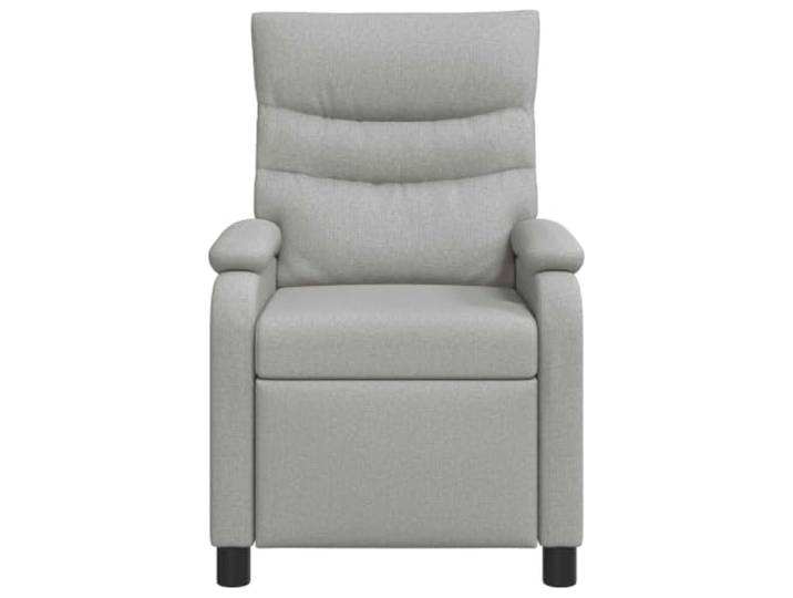 Sessel Recliner Grau Wolke aus Polyestergewebe, Einstellbar 115-160°, Polyesterbezug, Schaumstoff-Füllung, Winkel- und Höhenverstellung, Metall-Verbundkonstruktion, Wohnzimmer