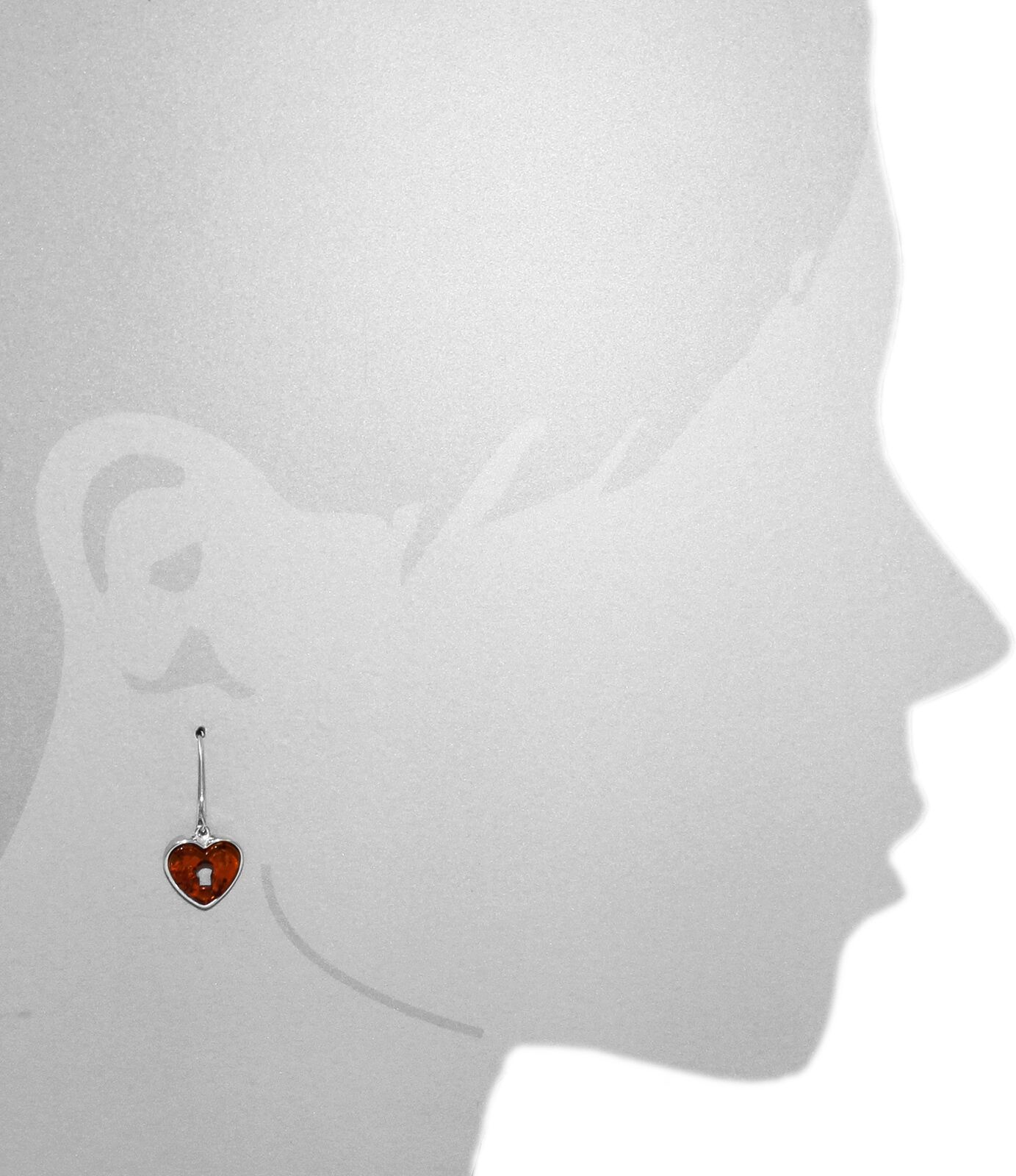 Paar Ohrhänger OSTSEE-SCHMUCK "Ostsee-Schmuck Ohrhänger Herz Ohrhänger Herz", weiß (weiß, neutral), Ohrringe, Damen, 30x14mm, Silber 925 (Sterlingsilber), Paar Ohrhänger