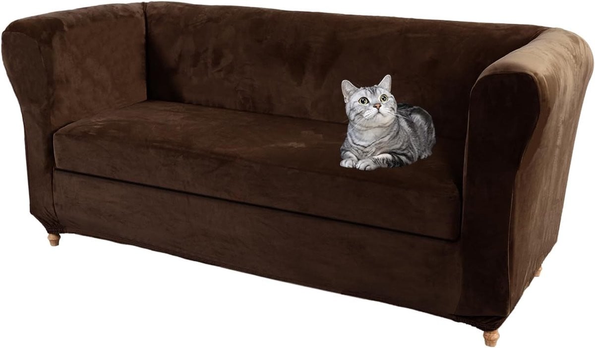 Chesterfield Bankhoes - Antislip Bankbeschermer van Super-Stretch Stof voor 2-zits Banken