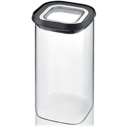 GEFU Vorratsdose Pantry 1400 ml Glas Schwarz