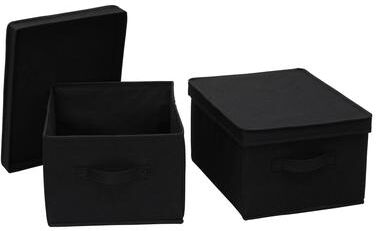 Household Essentials Fabric Storage Bins with Sturdy Sides, Set of 2