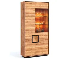 G+K Vitrine Toronto Holz Wildeiche geölt