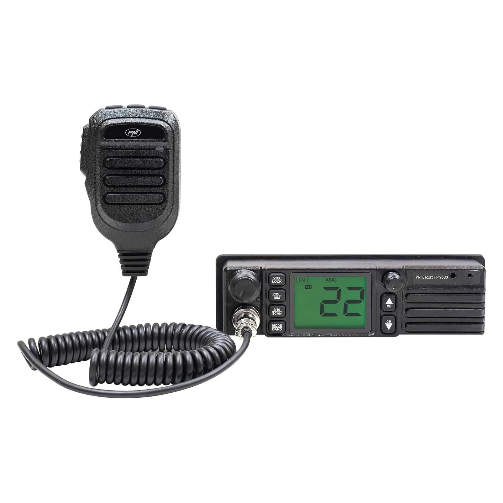 PNI CB-Funkgerät Escort HP 9500 Multistandard, Frontlautsprecher, ASQ, VOX, Scan, 4W, AM-FM, Netztei (43698612)