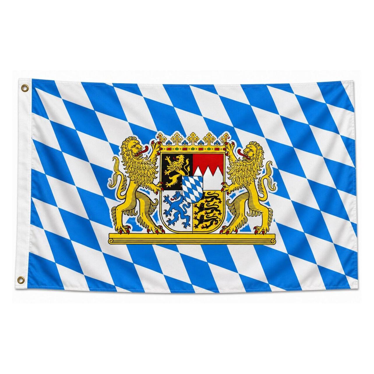 trends4cents Flagge Bayern Löwe Freistaat 250 x 150 cm Fahne mit 3 Ösen 100g/m² Stoffgewicht Hiss (250 x 150 cm) (32205198)
