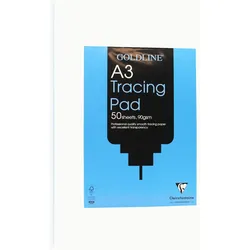 Clairefontaine 5x Goldline Transparentpapier, Block geleimt, 50 Blatt A3 90g - GPT1A3Z
