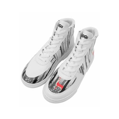 Sneaker DOGO "Ace Boots You're The Colour Of My Life Damen Stiefeletten, Ace", Damen, Gr. 36, atmungsaktiv gefüttert ungefüttert, Normalschaft, schwarz-weiß (weiß, schwarz), Lederimitat, Schuhe Sneaker, Handgefertigt