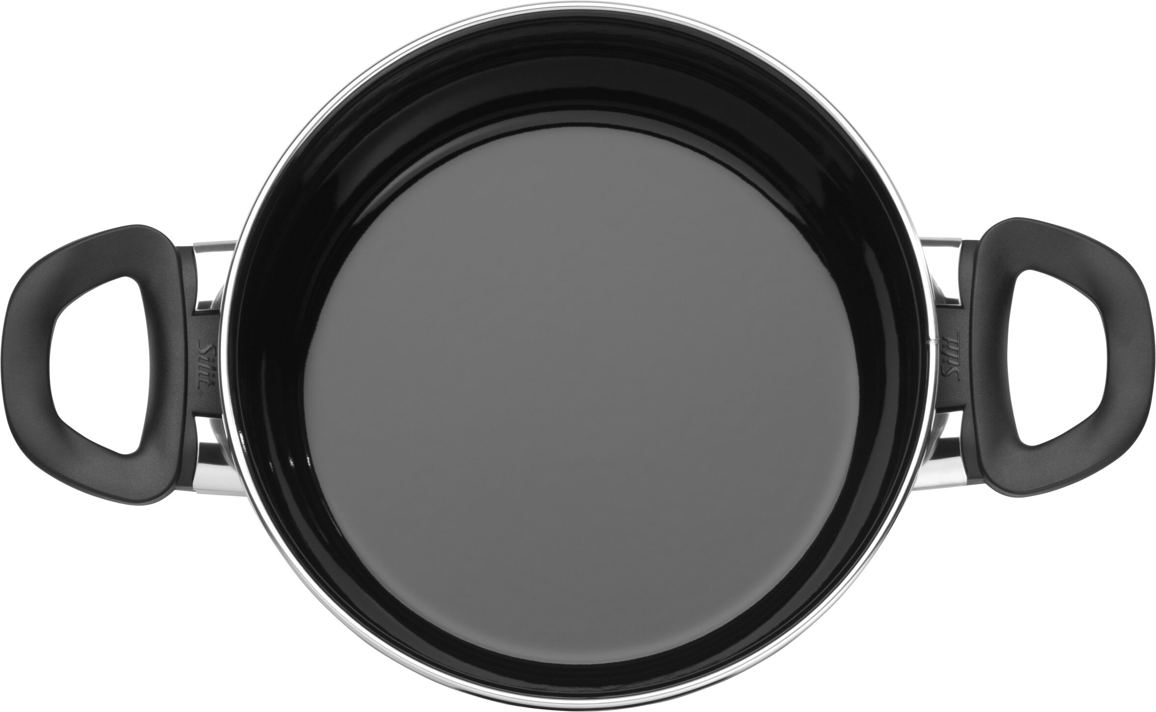 Bratentopf SILIT "Modesto Line", schwarz, H:8,4cm Ø:20cm, Töpfe, Bratentopf, Made in Germany