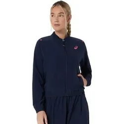 ASICS Damen Jacke MATCH JACKET, Größe L in Schwarz Schwarz