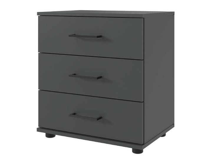 Nachtkommode Taiga 58cm Schwarz/Graphit