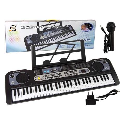 Lean Toys Keyboard with Microphone Musical Instrument Black (37747676)