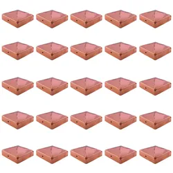 25x Pfostenkappe Kupfer Pyramide 7x7 Abdeckkappe für Pfosten 71mm