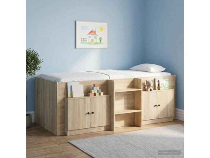 YUTAASU Stauraum-Schrank für Hochbett, 2 STK., Sonoma-Eiche Holzwerkstoff, Stabile Struktur, Türen mit Griffen, Vielseitig nutzbar, Leicht zu reinigen