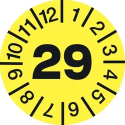 König Werbeanlagen Dreifke® Jahresprüfplaketten, Jahresfarben, Dokumenten - 30 mm Dokumentenfolie selbstklebend
