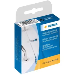 HERMA Reinforcement rings self-adhesive ø 12 transparent 500 pcs. selbstklebendes Etikett 500 Stück(e)