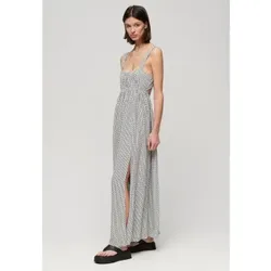 Superdry für Damen. W8011623A Kleid mit geknoteten Trägern auf dem Rücken weiß (XL), Lässig, Viskose, Ärmellos / Hosenträger