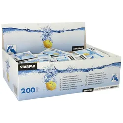 Papstar 200x Erfrischungstücher Citrustücher feucht einzeln verpackt 14x14cm im Displaykarton