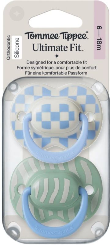 Tommee Tippee Ultimate Fit 6-18m tétine Boy 2 pcs