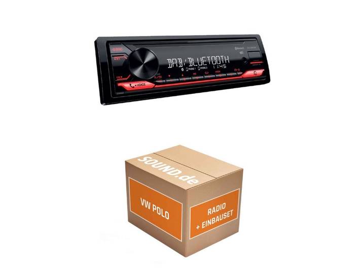 JUST SOUND best choice for caraudio Autoradio Einbaupaket JVC KD-X282DBT für VW Polo 6N/6N2 Bluetooth Autoradio (RDS, AM/FM Radio, Animiertes Display, Freisprecheinrichtung, 1 DIN)