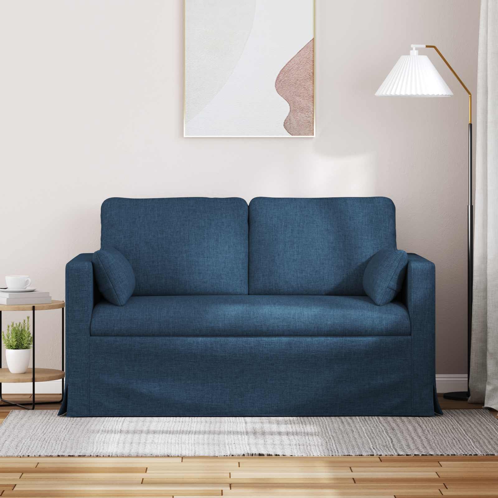 vidaXL Canapé Bleu 139 x 78 x 80 cm tissu