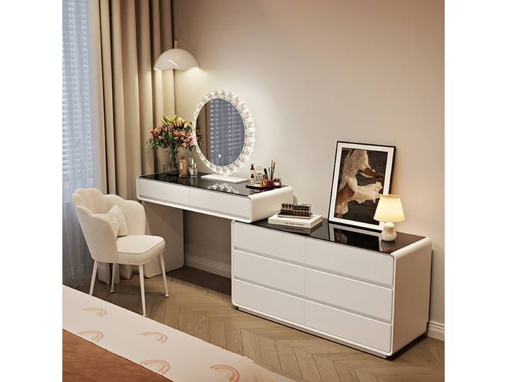Coiffeuse légère pour femmes, organisateur de rangement de luxe, mode proche du lit, coiffeuse, armoire à bijoux, meubles Toiletrie Tocador