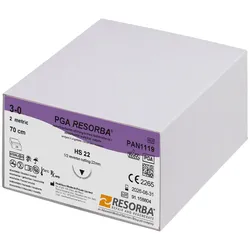 PGA RESORBA HS22 3/0 = 2 ungefärbt Nahtmaterial Fadenlänge 70 cm (24 Stck.)