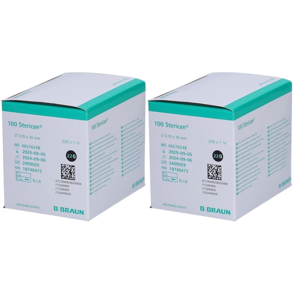 Sterican 22G 30Mm x2 2x100 St Kanüle