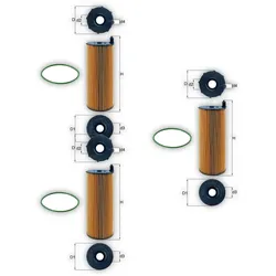 3x Ölfilter MAHLE OX 196/3D für Porsche Audi VW Cayenne A6 C7 Touareg Q7