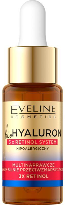Eveline Cosmetics Bio Hyaluron 3x Retinol System Nachtserum gegen Falten 18 ml