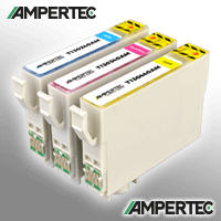3 Ampertec Tinten ersetzt Epson C13T130640 Multipack CMY T130640AM