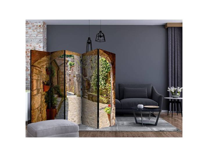 Paravent Provincial alley in Tuscany Polaire Multicolore 225 x 172 x 3cm