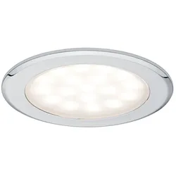 Paulmann 2er-Set LED Möbel-Einbauleuchte, rund, 230/12V, 6VA, 2x 2.5W 3000K, Chrom PAUL-99920