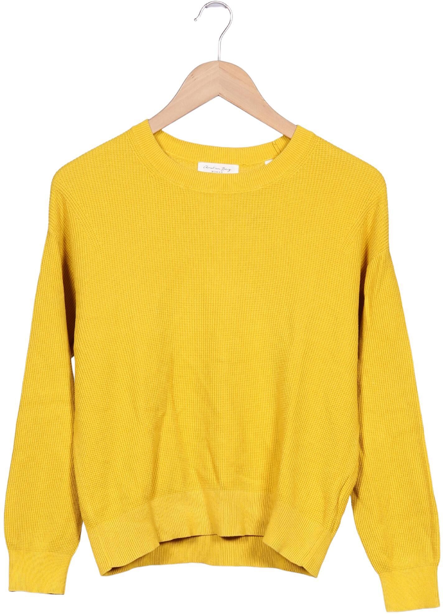 Christian Berg Damen Pullover, Gelb, Gr. S, Baumwolle - Second Hand