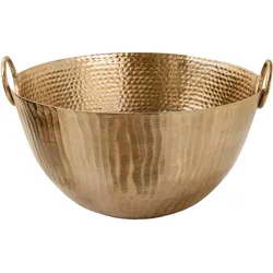 riess-ambiente Deko Schale ORIENT - 40cm gold Metall Hammerschlag Design Handgearbeitet