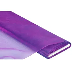 Organza "Delhi", pink/blau
