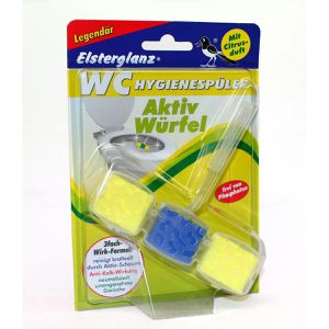 Elsterglanz WC-Duftspüler Aktiv Würfel Citrusduft, Einhänger mit Stein