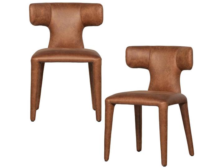 Livetastic Stuhl-Set Permit, Cognac, Metall, Sperrholz, konisch, 52x78x53 cm, Esszimmer, Stühle, Esszimmerstühle, Esszimmerstühle-Set